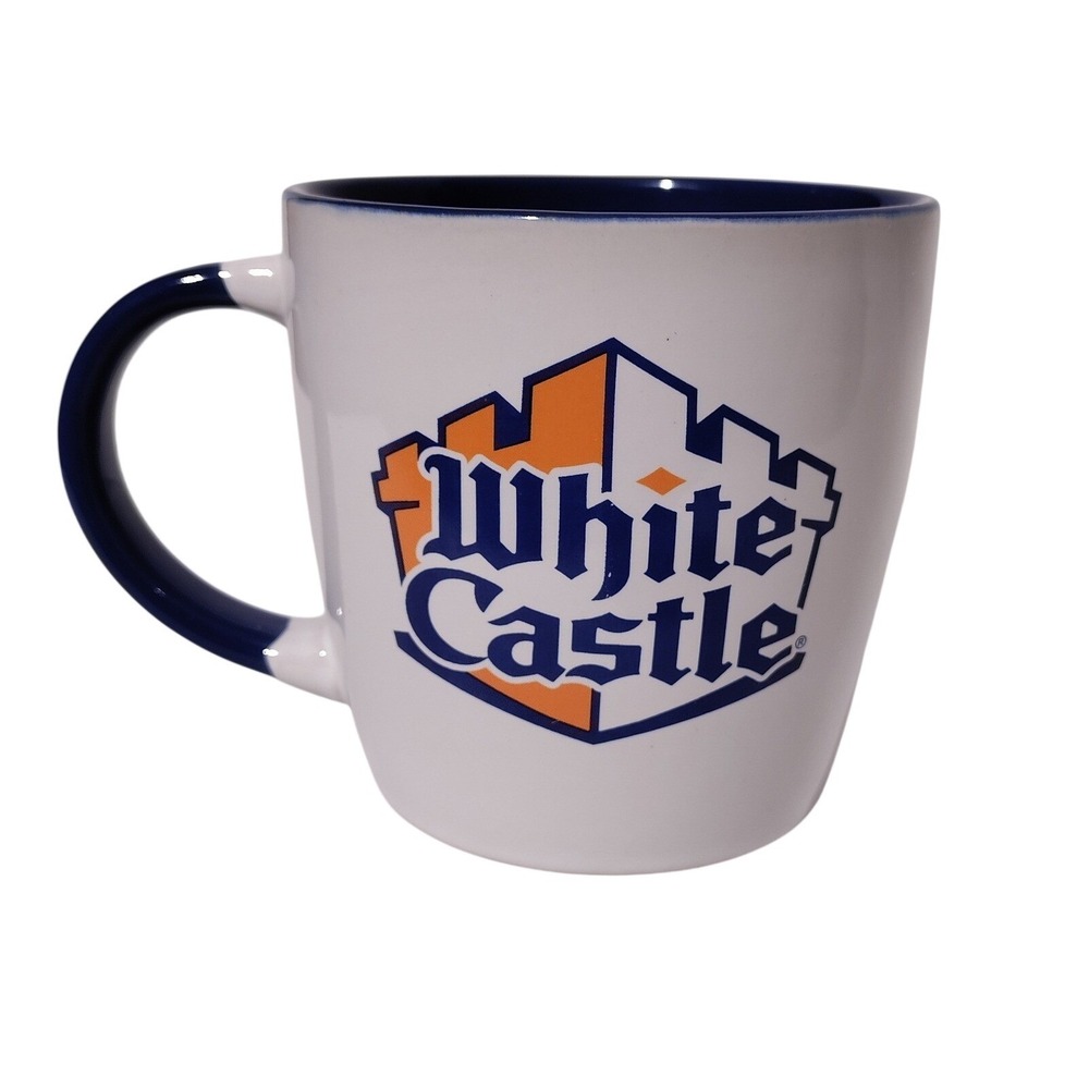 White Castle Craver Nation Coffee Mug Blue White Ceramic Fast Food Collectible